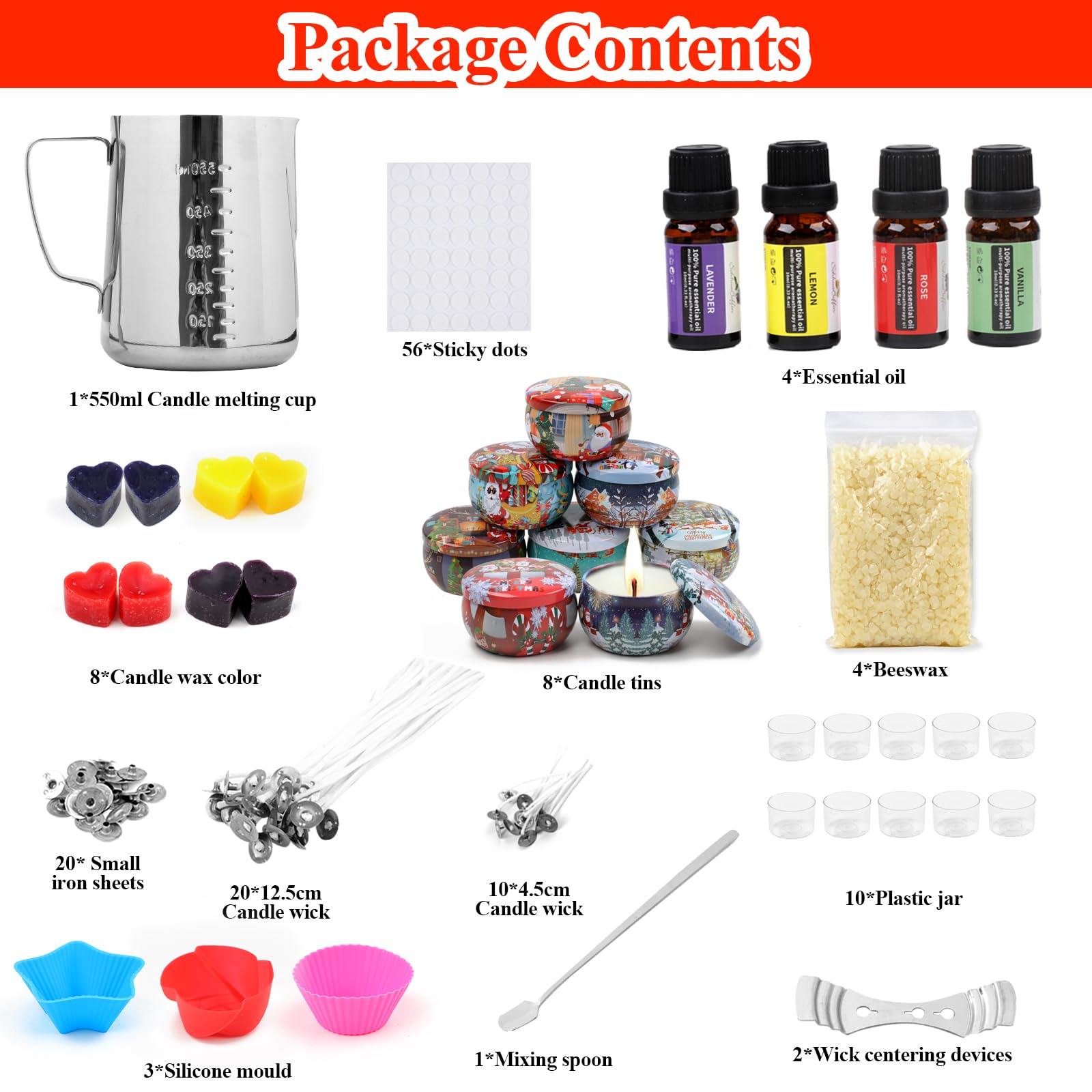 TEPENAR DIY Christmas Scented Candle Making Kit - Image 4