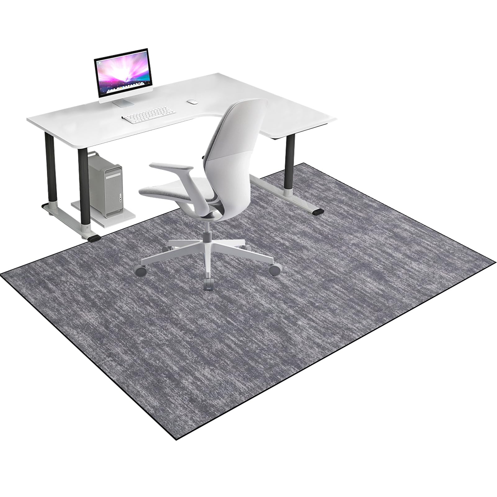 Qesjodfu A-8 Heavy Duty Office Gaming Chair Mats For Carpeted And Hardwood 100 X 140 Cm Floor Carpet Protector Chair Mat For Home & Office Floor Mat For Office Chair Anti-Skidding Desk Chair Mat For Rolling Chair