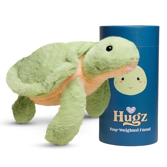 Hugz Official Weighted Stuffed Animal 3 8 lb for Adults and Kids - Premium Stuffed Plushie Shelly The