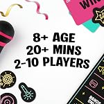 Lucky Egg Exciting Grab The Mic (English Version) - The Family Karaoke Game 8+ Year Olds, 2-10 Players - Board Game for Bad Singers - 250 Lyrics (125 Cards) for Fun Hilarious Games Night, Parties