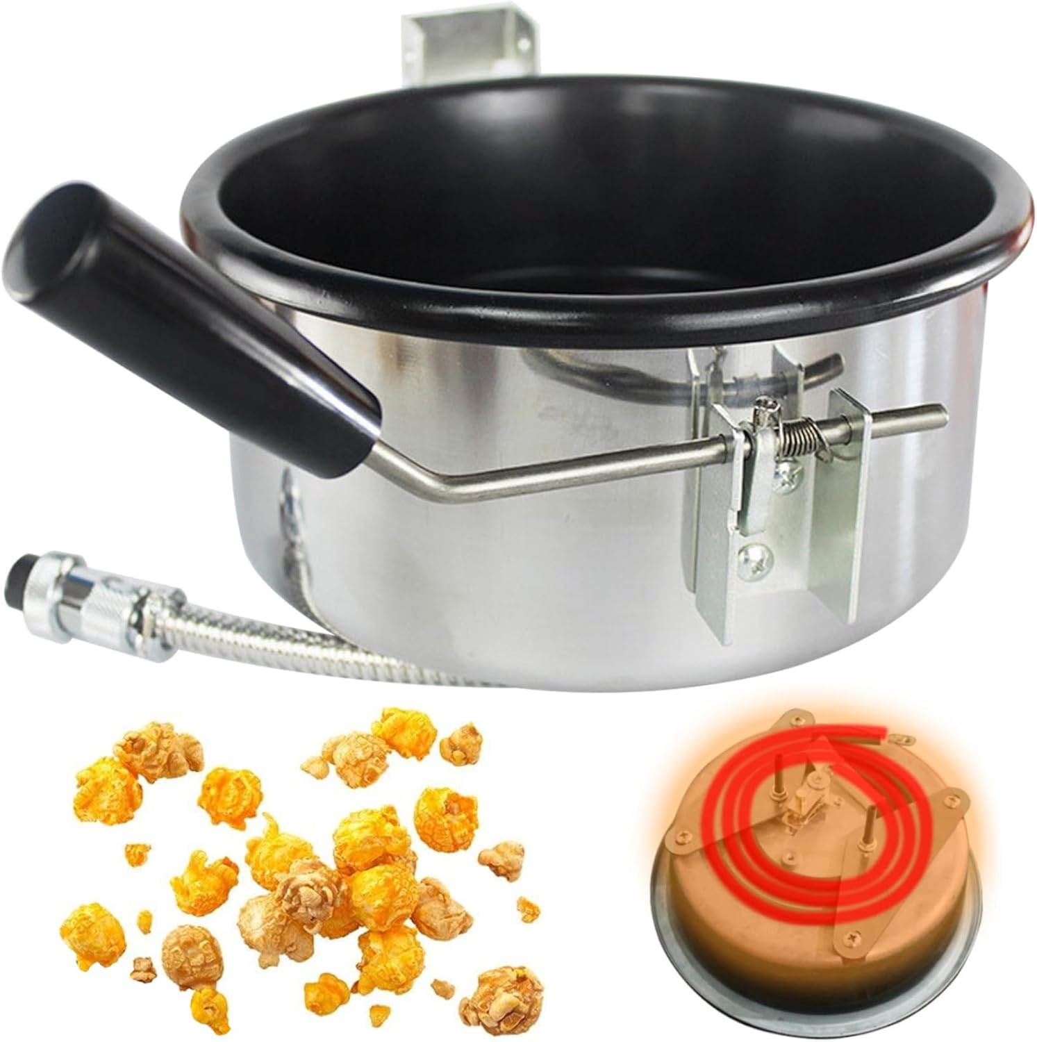 Nostalgia Popcorn Maker 8oz Anti-Scorch Electric Popcorn Maker Machine with Safe Control User-Friendly Machine Easy Maintain for Movie Night Parties