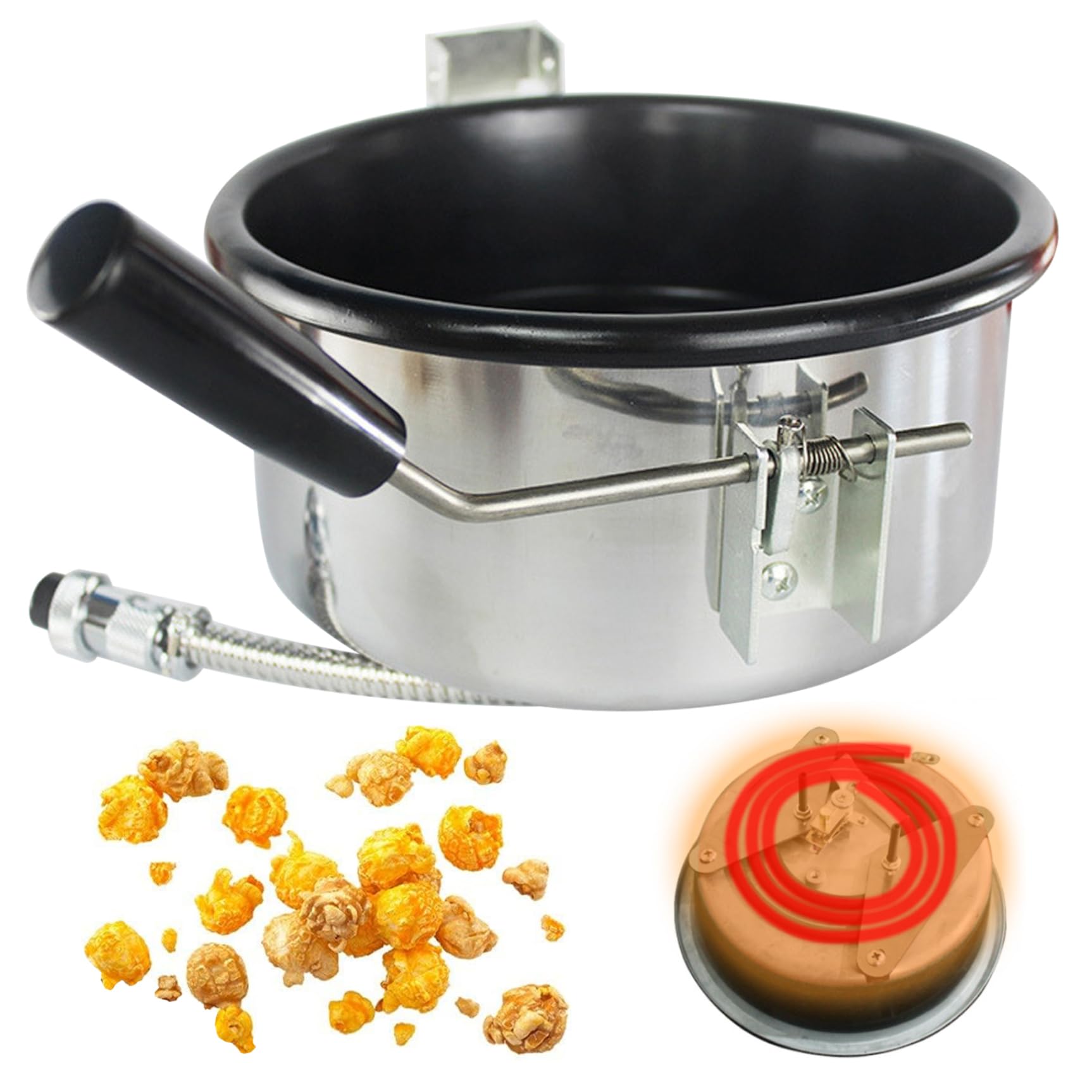 Máquina eléctrica para Hacer Palomitas de maíz | Máquina para Hacer Palomitas de maíz Nostalgia eléctrica Anti-Quemaduras de 8 oz con Control Seguro fácil de Usar Fácil Mantenimiento