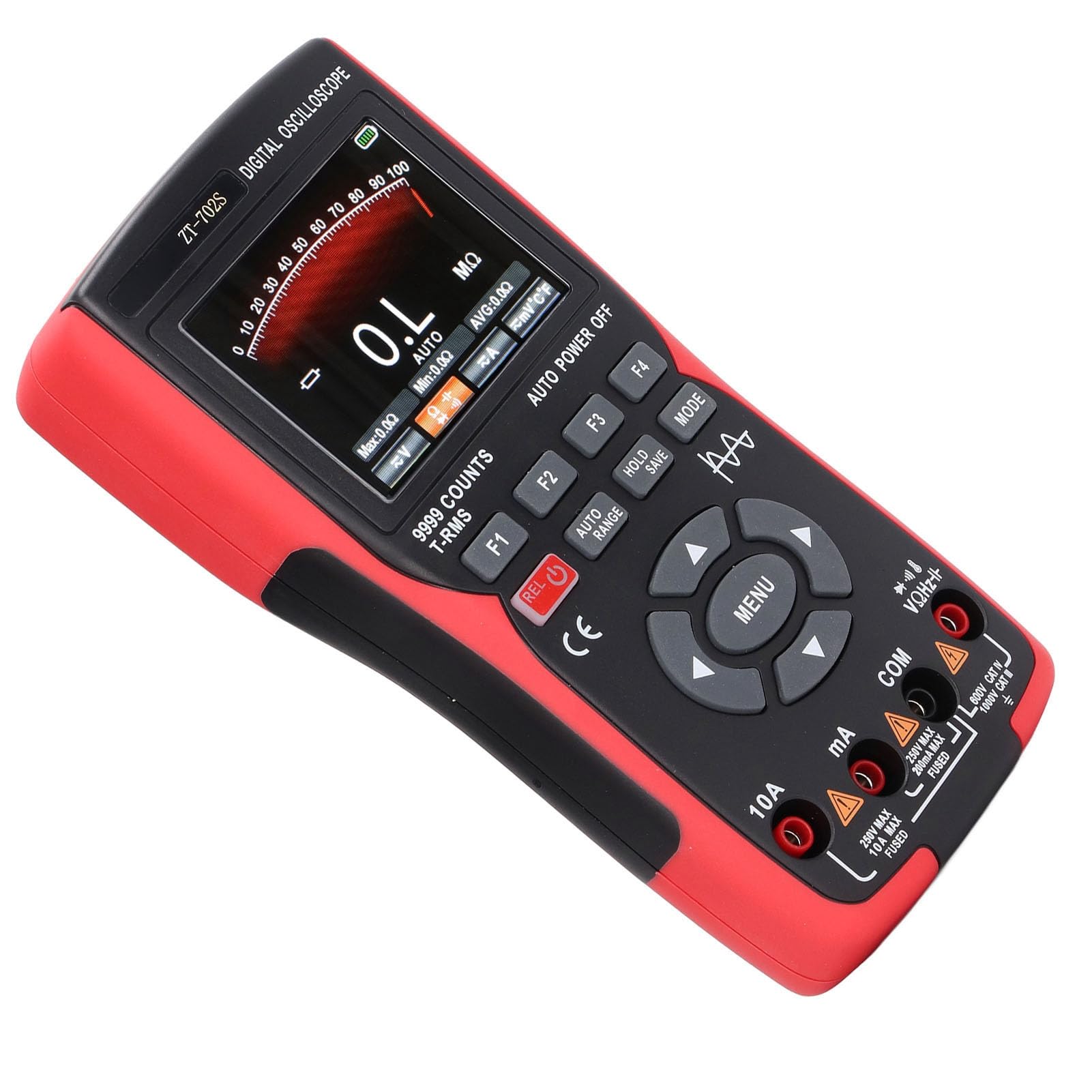 Zunate Handheld Digital Oscilloscope Multimeter 2.8Inch Color