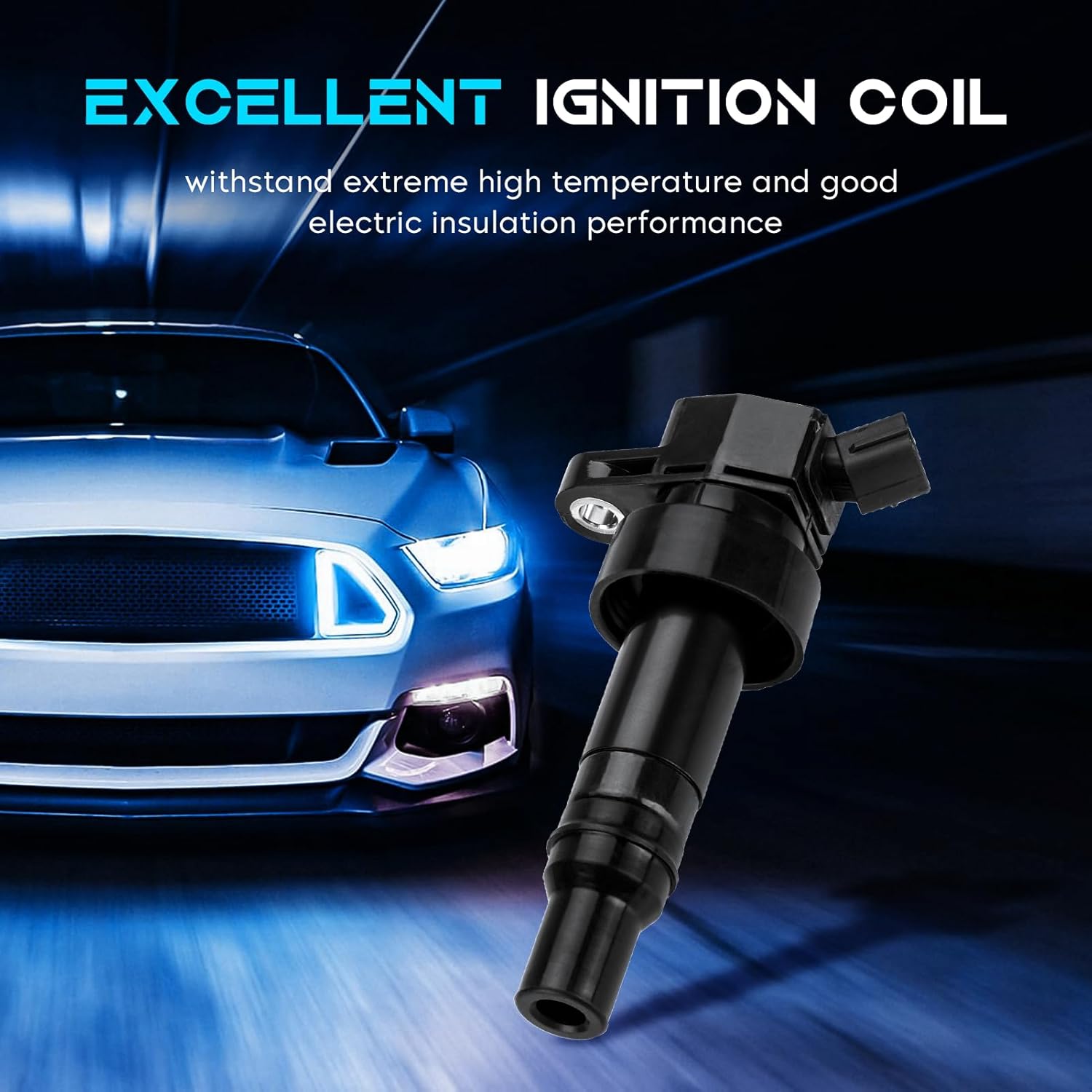 Set of 4 Ignition Coil Pack 1.6L Compatible with Hyundai Accent 2012-2020, 2012-2017 Veloster, 2012-2019 Kia Rio Soul Replace UF652 C1803 5C1860