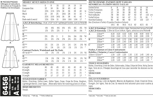 Miniatura 5 de NEW LOOK Patrones Faldas cruzadas fáciles de Misses en cuatro longitudes A (6-8-10-12-14-16-18) 6456