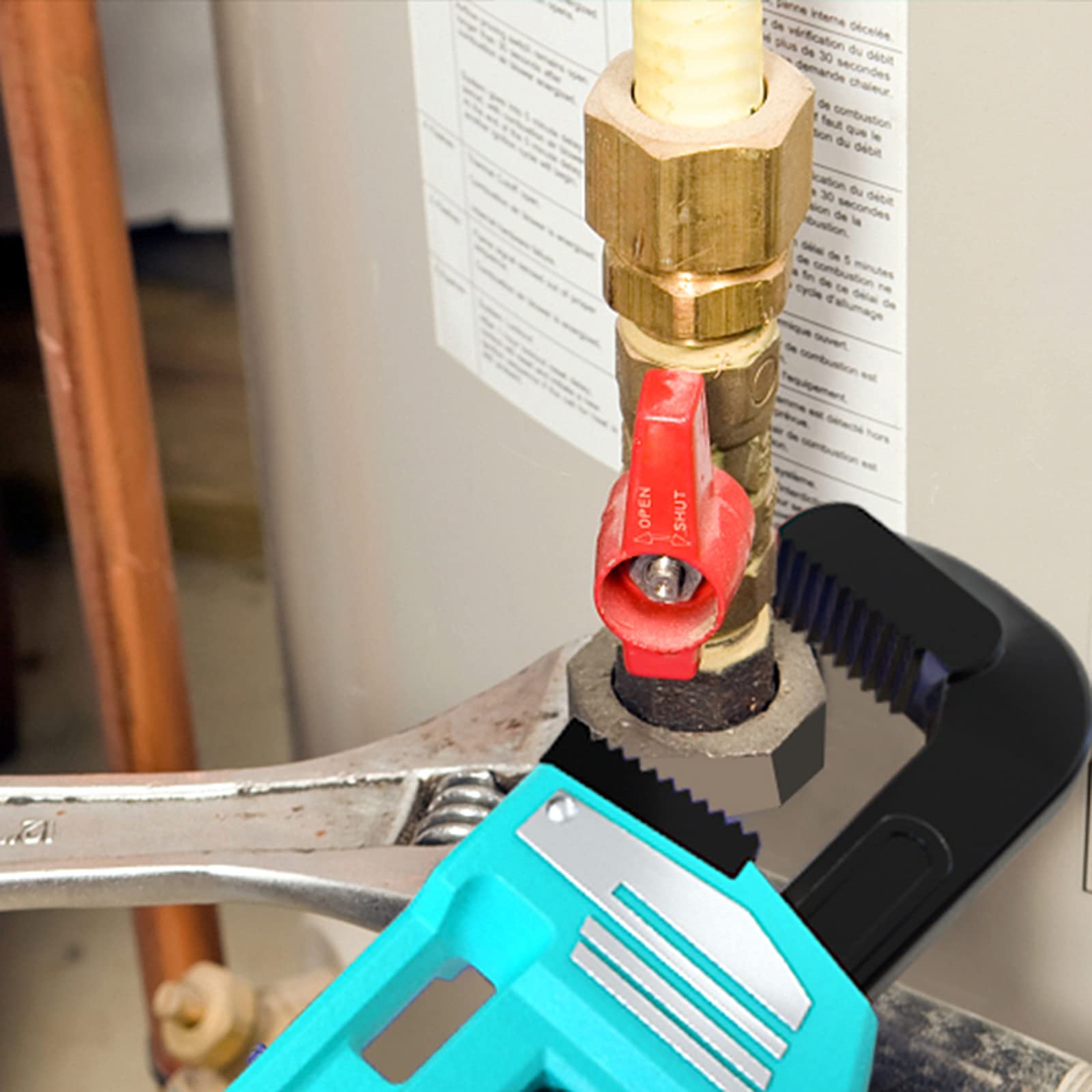 Liudan Klucz uniwersalne szczypce hydrauliczne klucz podwójne zastosowanie szybkie i wielofunkcyjne uniwersalne domowe szczypce do węży instalacyjnych szczypce do rur sanitarnych 61 cm klucz regulowany