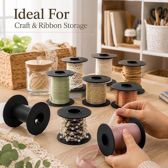 Xhziy 8 Pack Empty Plastic Spool, 2.8 Inch Bobbins for Yarn and Cord