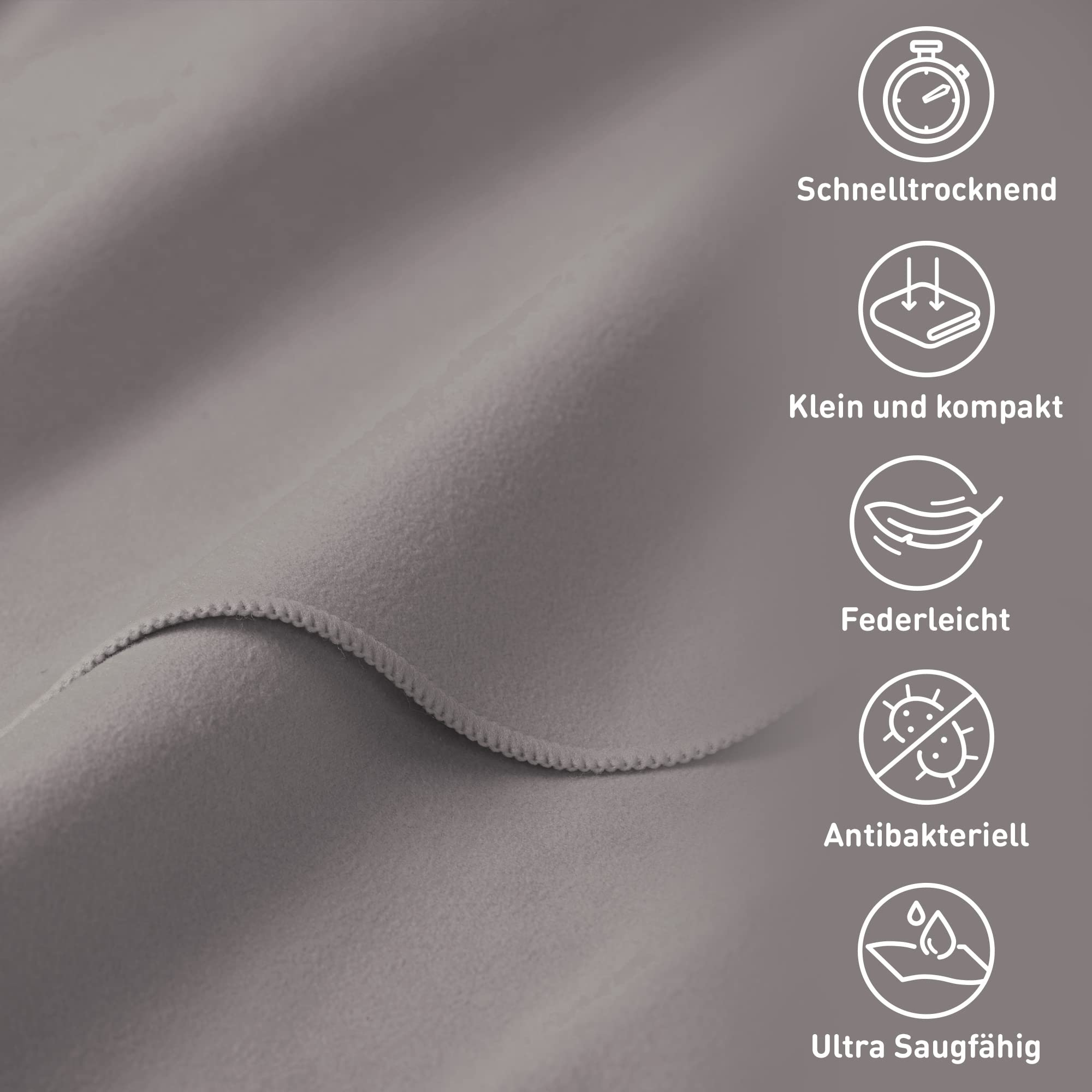 Fit-Flip Asciugamano Sportivo con Scomparto a Cerniera e Clip Magnetica - Telo in Microfibra - Compatto e ad Asciugatura Rapida - Accessori da Palestra uome e Donna