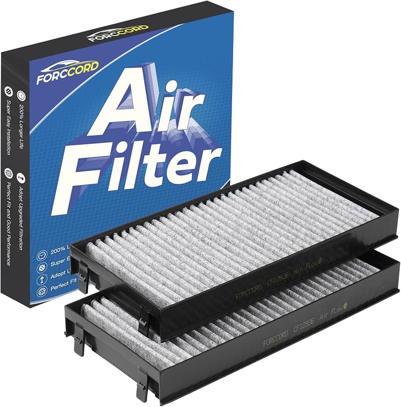 Filtro de ar-condicionado de cabine Forccord para BMW X5 e X6 – Conjunto com 2 unidades