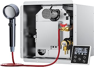 2025 GEN II Ranein On-Demand 65,000 BTU RV Tankless Water Heater, High Altitude Ready, CSA Approved, With Multi-Function Controller, Thermostatic Chamber and External Shower head