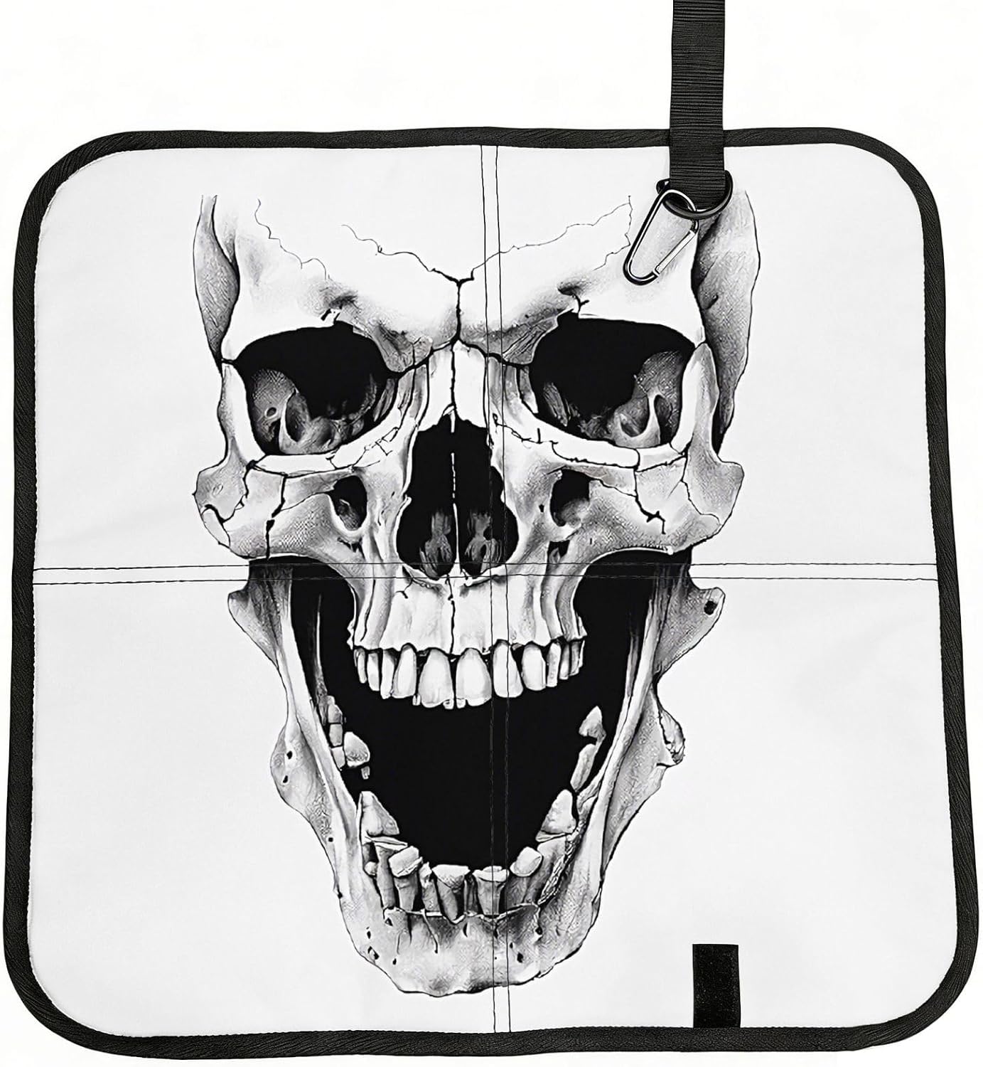 (Horror Skull) Sitting Pad Foldable Seat Cushion Lightweight Camping Seat Mat with Hook for Outdoor Hiking Picnic Camping