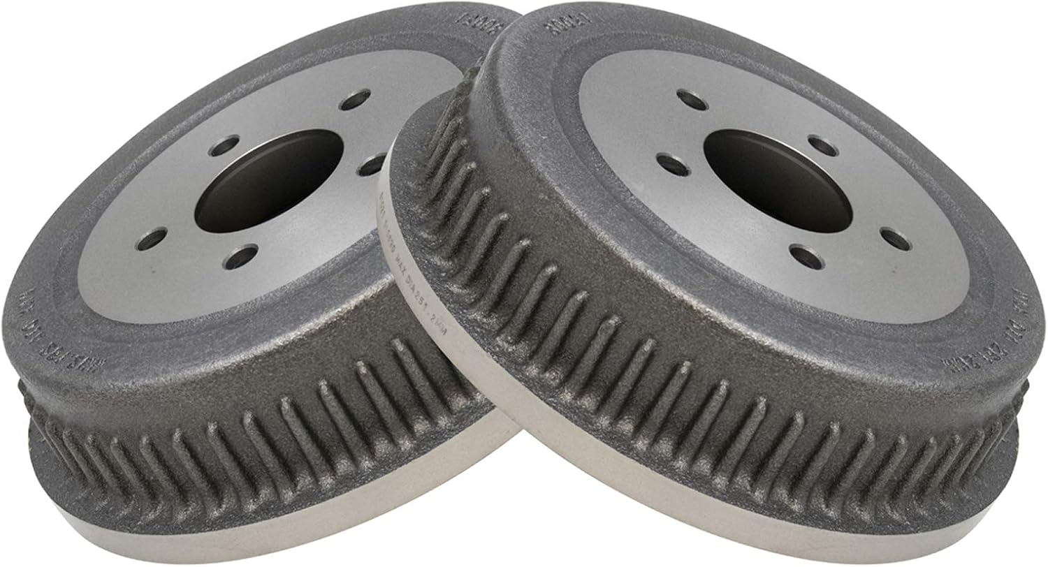 TRQ Rear Brake Drum Pair Set for 1996-2007 Caravan / 1996-2006 Grand Caravan / 1996-2000 Grand Voyager / 1996-2007 Town & Country / 1996-2003 Voyager/Models with 12.11 X 2.75 Inch Drums Only