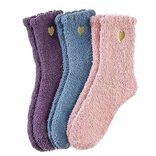 Dream Bridge Calzini Invernali Da Donna Soffici E Caldi - Morbidi Antiscivolo Per Casa - Rosa Soffice, Taglia 37/39 EU - 1 Paio