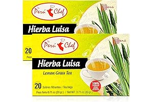Authentic Premium Hierba Luisa Tea | Lemon Grass Tea 120 Tea Bags | 2 Boxes