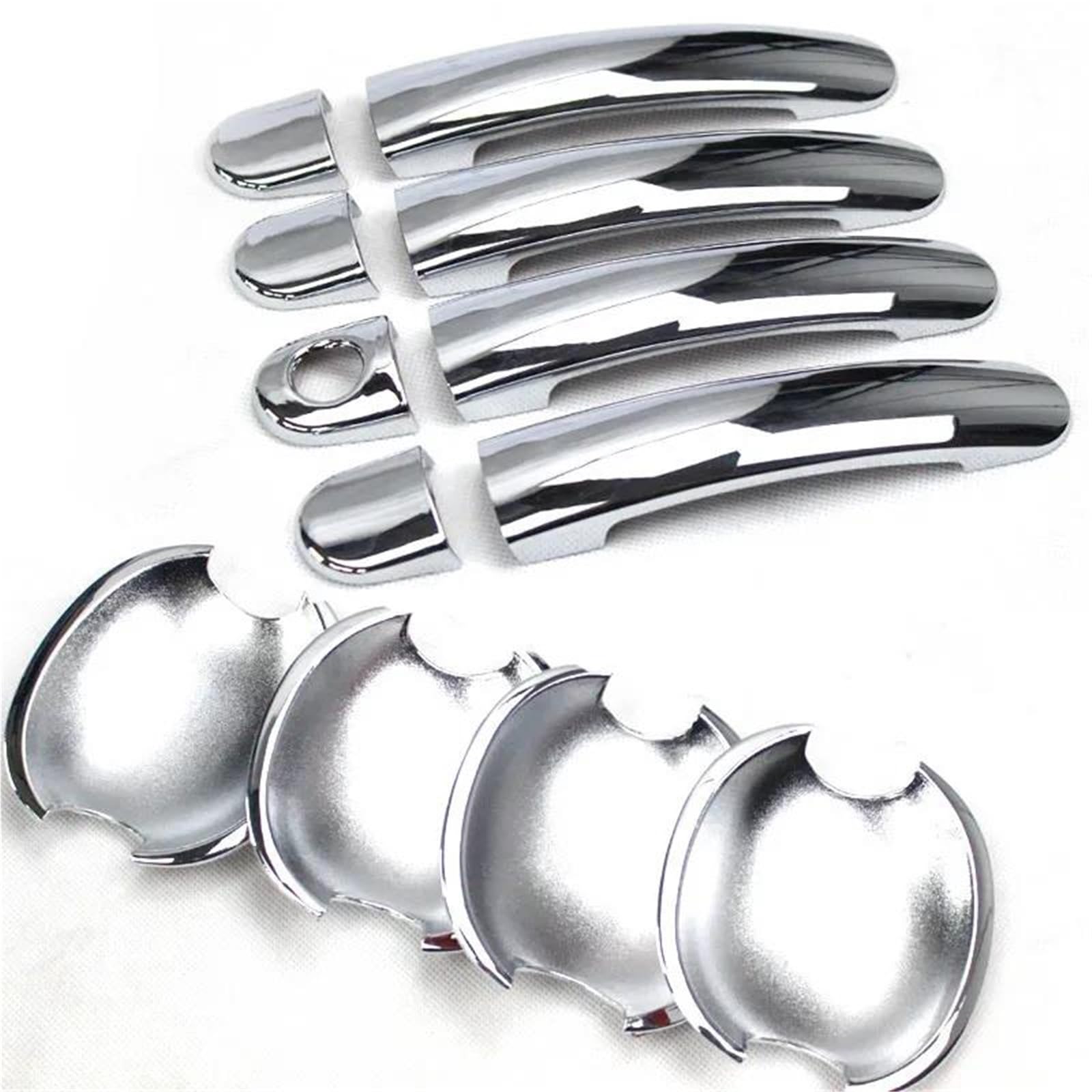NOHEEU Exterior Styling for Skoda for Rapid 2011-2019 Chrome Car Door Handle Cover Cup Bowl Trim Sticker Styling Accessories(Style 2)