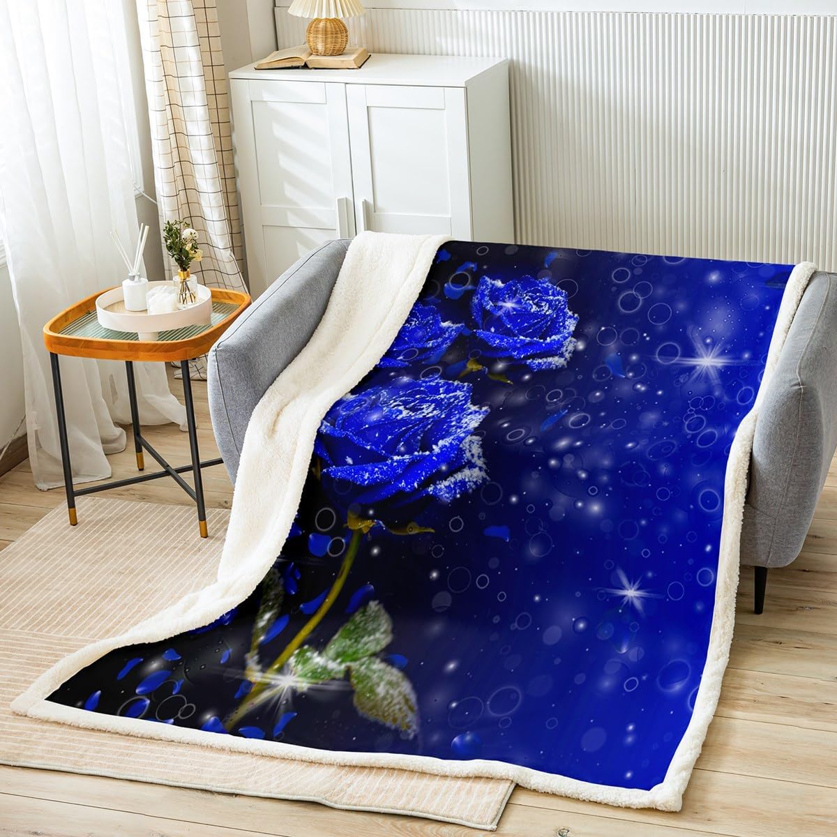 Feelyou Marble Print Fleece Throw Blanket Twin 60"x80" Kids Butterfly Plush Blanket for Bed Sofa Couch Boys Girls Teens Abstract Art Sherpa Blanket Simple Modern Fuzzy Blanket Geometric（No Glitter