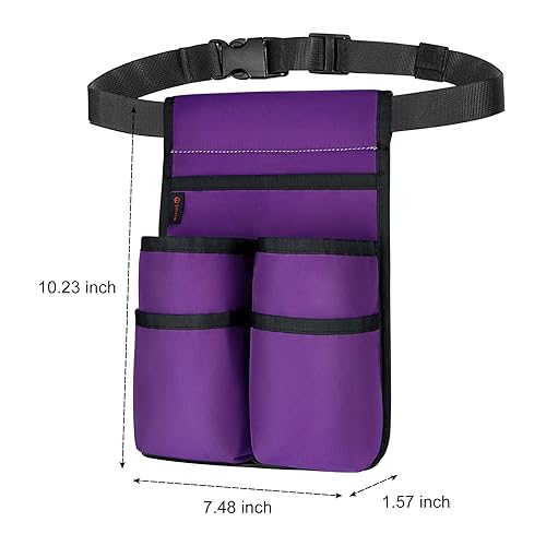 Miniatura 7 de SITHON Bolsa para botella de masaje, funda profesional para terapeuta de masaje para 2 botellas, organizador de cintura de aceite para loción de