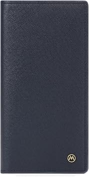 Wallet Men's RFID Blocking Wallet PU Card Holder Long Wallet with 5 Card Slots Blue