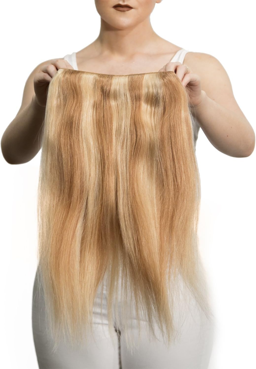 Sono 1 Count 105 g 16" Solo Straight Sono 1 Count 100% Human Hair Extensions, 27/613 Light Blonde & Strawberry