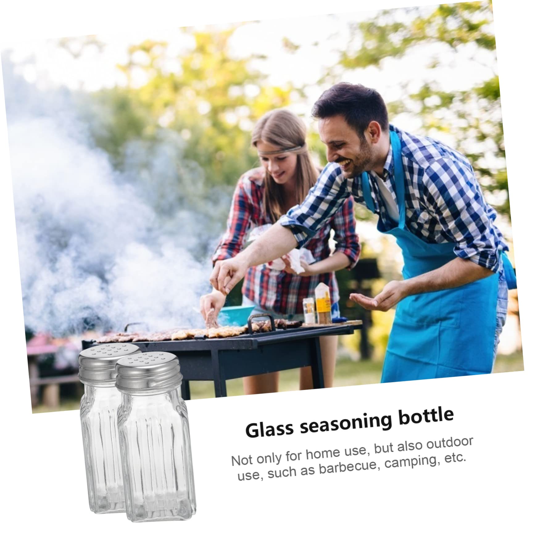 Alipis 2pièces Bocaux Assaisonnement Transparents Pots Hermétiques Pour Épices Plein Air Salière Et Poivrière Pratiques Pour Cuisine Et Camping