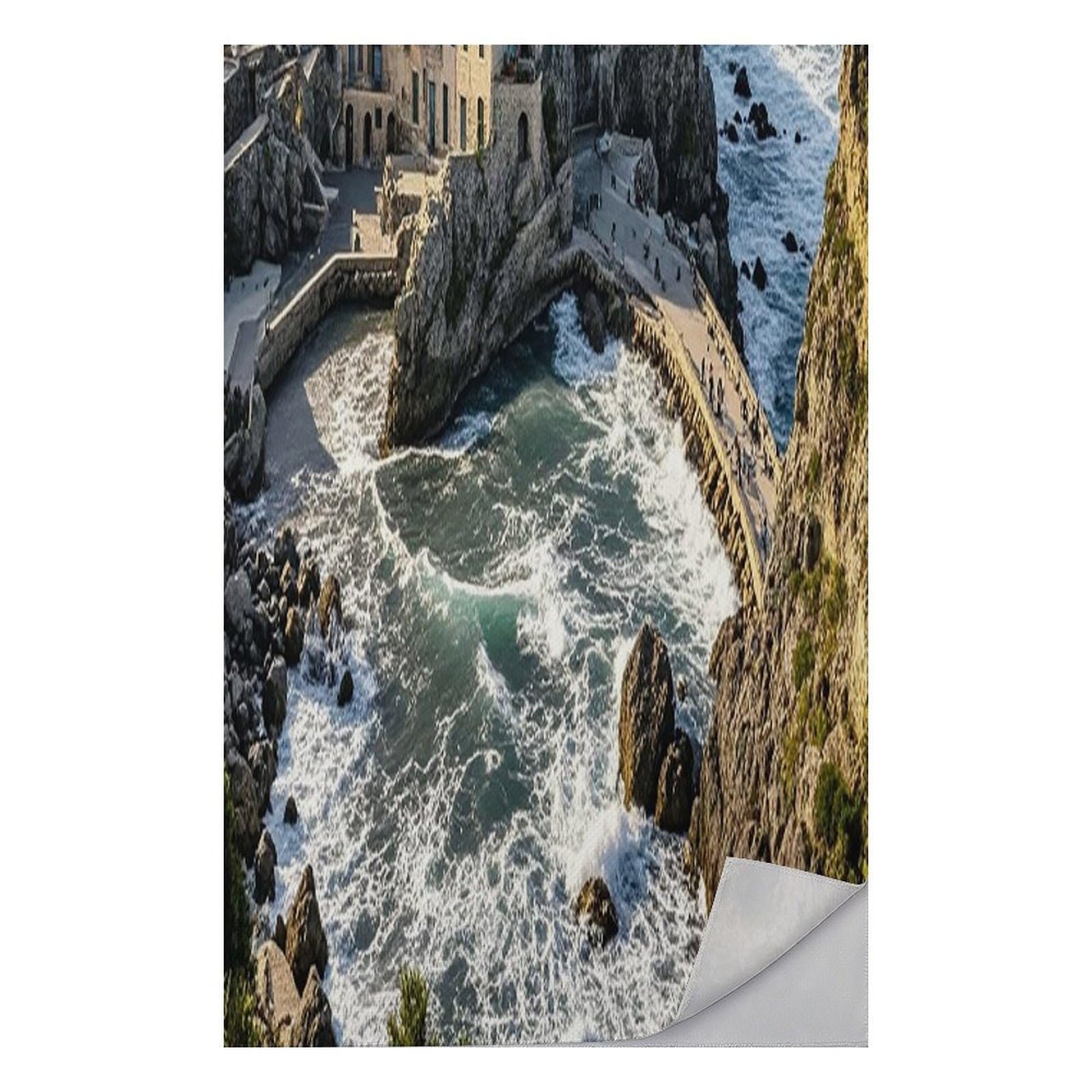 AQRJLPM Fishing Village Quick Dry Towel Cold Fabric Workout Sweat Towels Highly Absorbing Odor-Free Travel Towel for Hot Yoga Tennis Running Exercise Working Out Camping