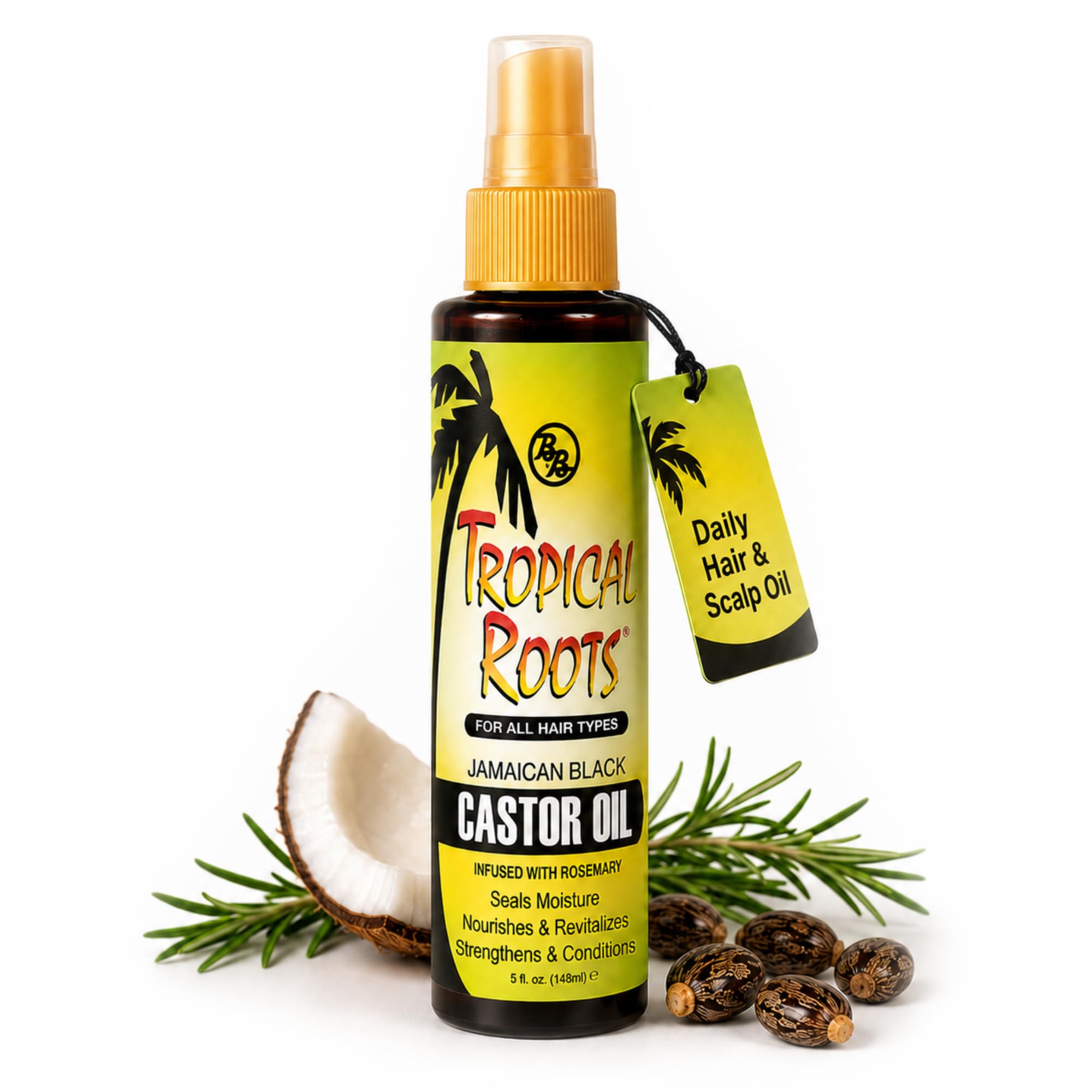 Bronner Brothers Tropical Roots Jamaican Black Castor Oil, 5 fl oz