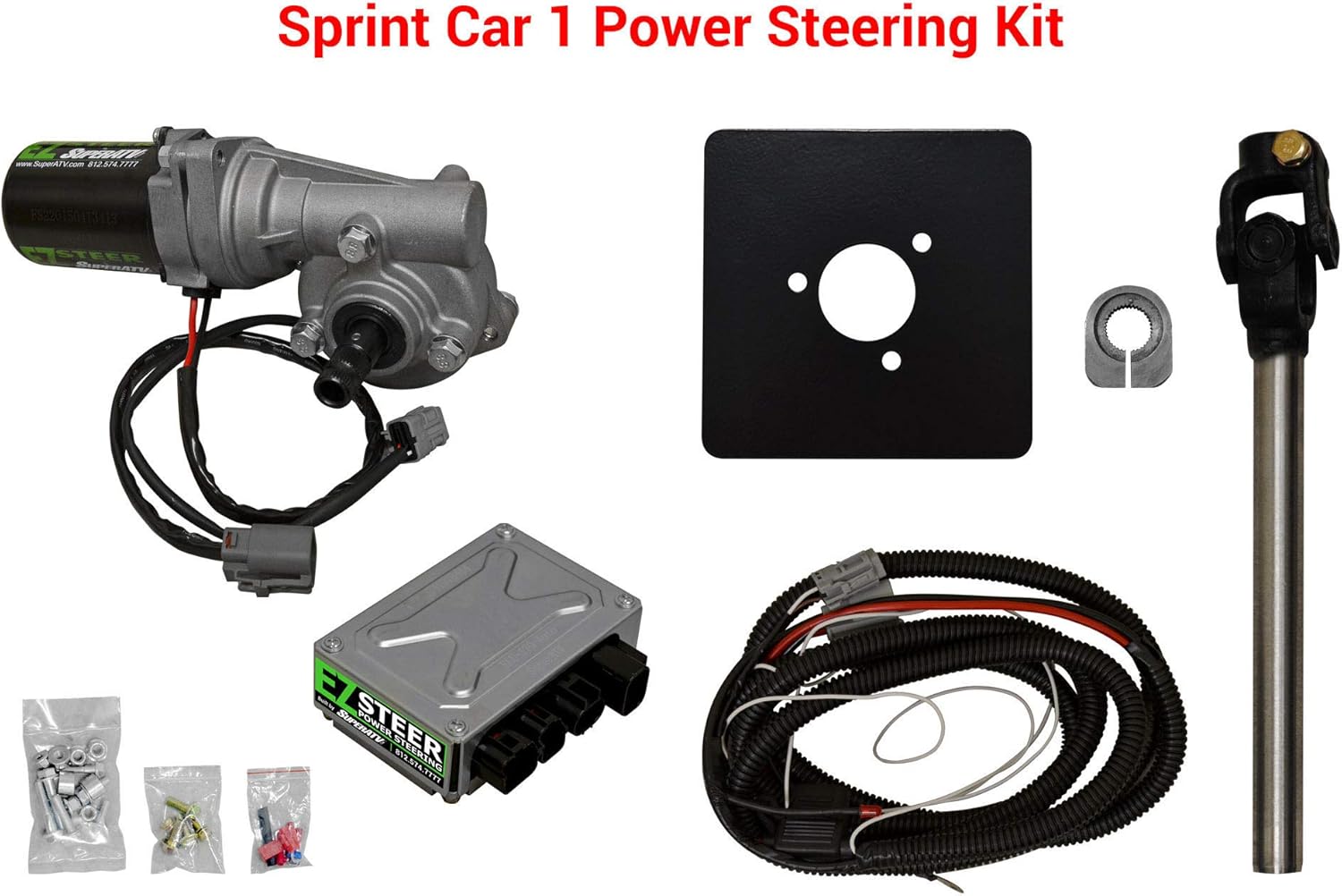 SuperATV Universal EZ-Steer Power Steering Kit for Sprint Cars (220W) : Automotive