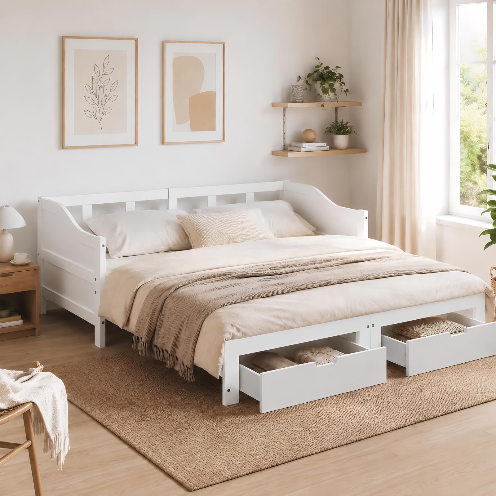lit de jour extensible 90/180 x 200 cm