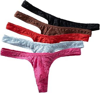 Men Lace Thongs G-Strings Bikini Briefs Jacquard Sheer Sexy Underwear