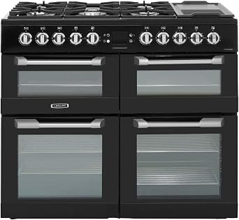 Leisure Cuisinemaster CS100F520 Freestanding Gas Cooker A Black   Ovens and Cookers Stove, Black, Rotary, Front, Gas Stove, Medium [Energy Class A]
