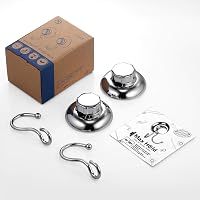 MaxHold Tapadókorongos Akasztó Szett - 2 db J-alakú Rozsdamentes Acél Fali Kampó - Fúrás Nélkül - 10 kg Teherbírás - Fürdőszobai és Konyhai  3