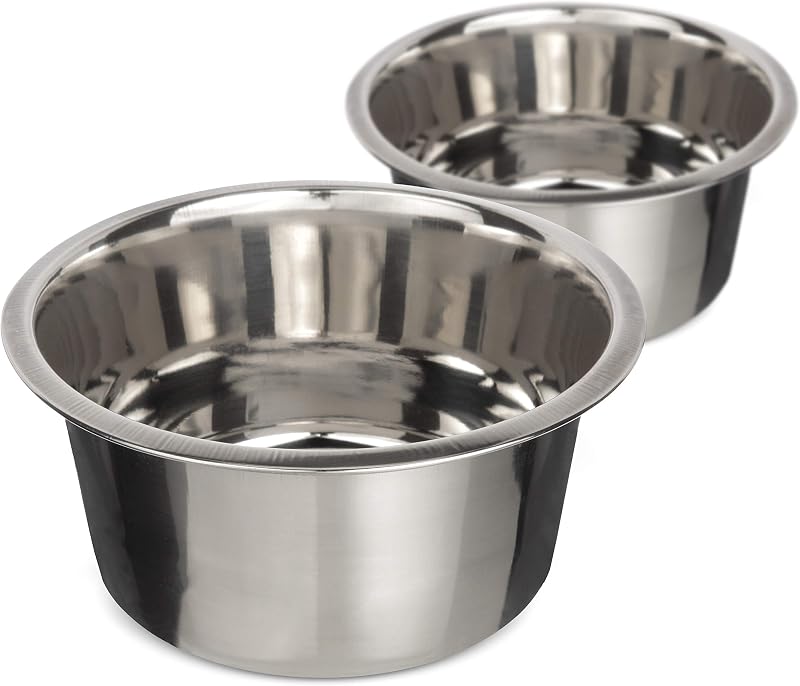 Tigelas de Aço Inoxidável para Cães Neater Pet Brands, 5 xícaras, Conjunto com 2 para Neater Feeder Deluxe Médio
