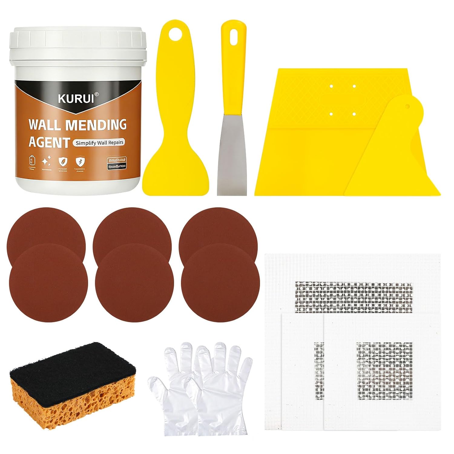KURUI Drywall Repair Kit, Wall Repair Paste & Spackle for Holes and Cracks