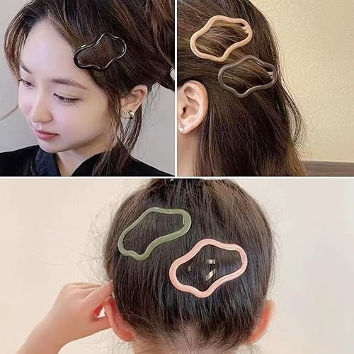Miniatura 3 de Pinzas huecas en forma de nube para el cabello, pasadores para el cabello, pasadores de pelo azules, verdes, rosas, antideslizantes, huecos, grandes