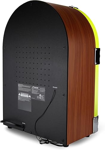 Miniatura 3 de VICTOR Broadway - Jukebox Bluetooth de escritorio con iluminación LED multicolor, caoba (VDTJ-1550-MH)