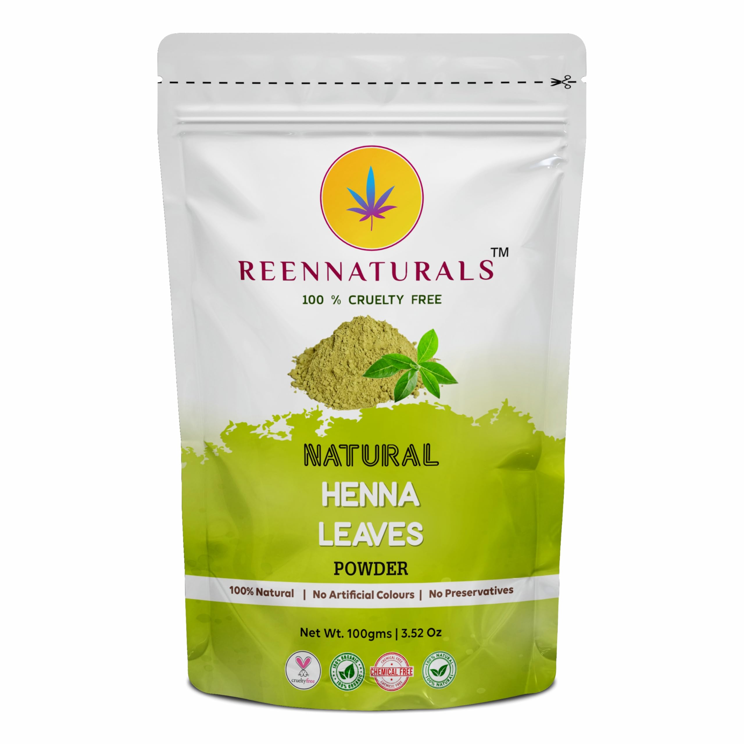 Reen Naturals Henna Powder for Hair Color | Natural Henna for Hair 100gms-image-2