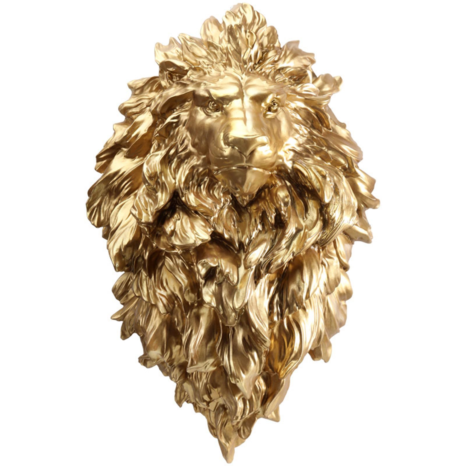 YXCQHZM Lion Head Wall Decor, Taxidermy Head Wall Decor Handmade Simulation Large Lion's Head Farmhouse Decor Wall Sculpture
