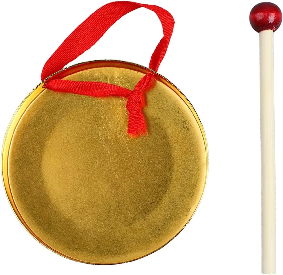 Hand Gong Portable Chinese Traditional Percussion Instrument Gong with Wooden Mallet Gong Set