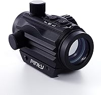 Vista 9 de PINTY Vista de punto rojo con punto rojo/verde y múltiples retículas, para riel Picatinny, pistola, rifle (combo láser opcional)