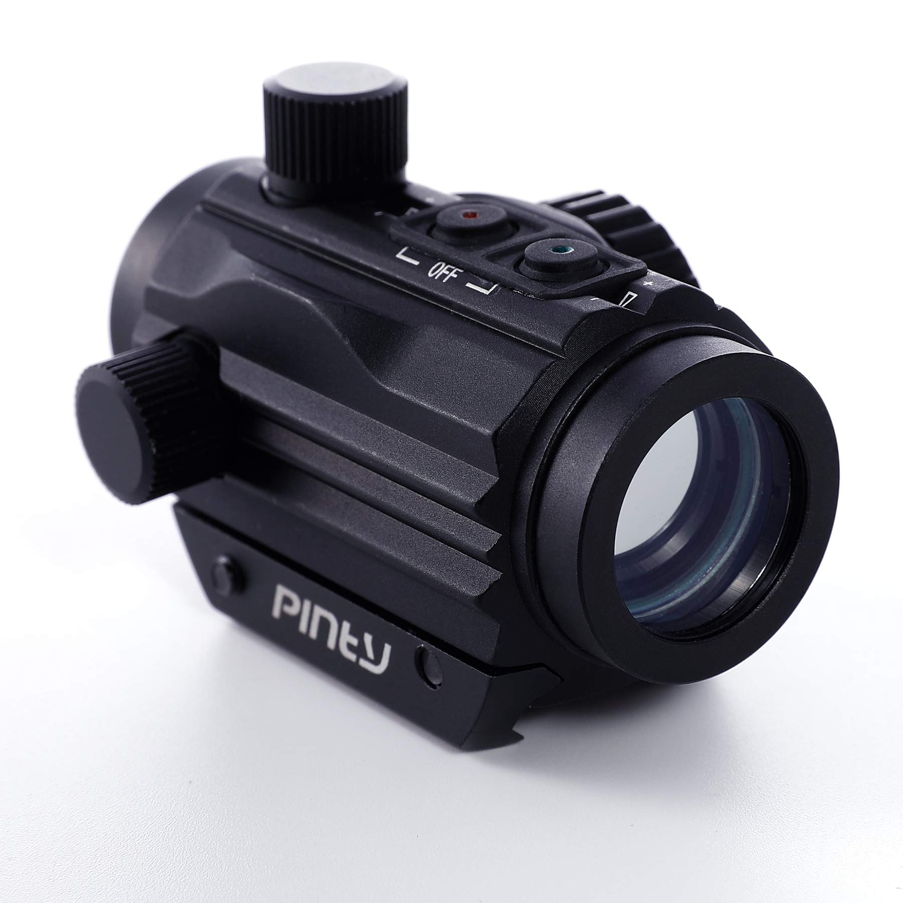 PINTY Reflex Sight Red Dot Sight with Red/Green Dot & Multiple Reticles, for Picatinny Rail, Pistol, Rifle (Optional Laser Combo)