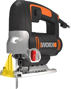 WORX WX479 750Watt Profesyonel Devir Ayarlı Dekupaj Testere | Ahşap, metal ve PVC'nin hassas ve kontrollü kesimi için 4 kademeli sarkaç vuruşlu el testeresi