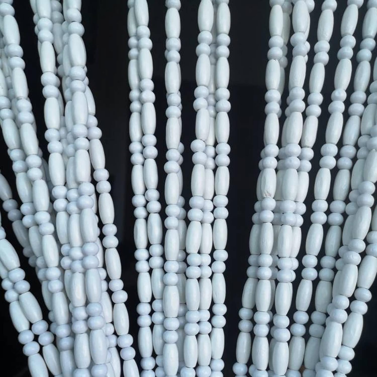 Rideau de perles en bois pour porte et cloison de chambre