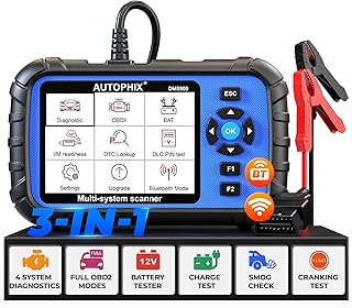 AUTOPHIX 4 Systeme Auto Diagnosegerät für ABS, SRS, Getriebe & Motor, 3 in 1 Bluetooth OBD2 Scanner, 12V Autobatterietester, KFZ Diagnosegerät mit Voller OBD2 Funktion (3.5 inches)