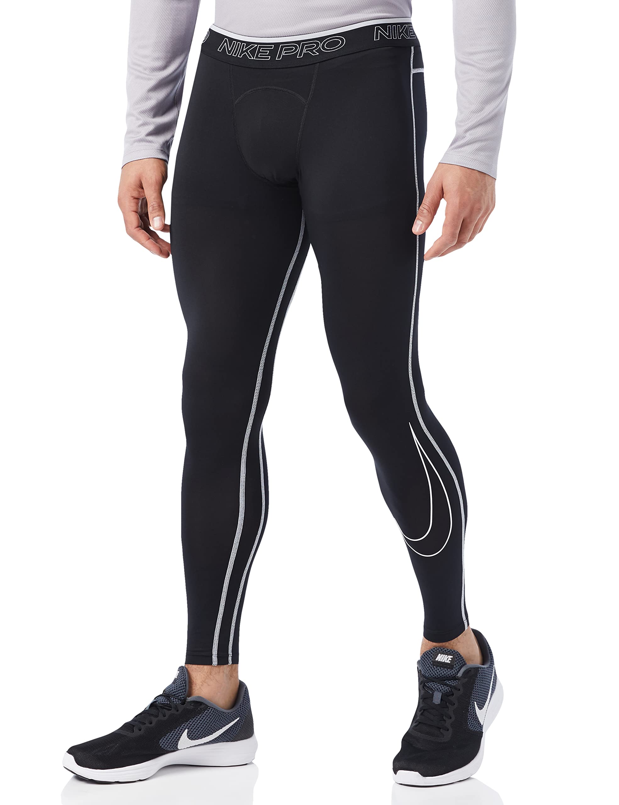 Nike DD1913 M NP DF TIGHT Leggings mens black/white/white S