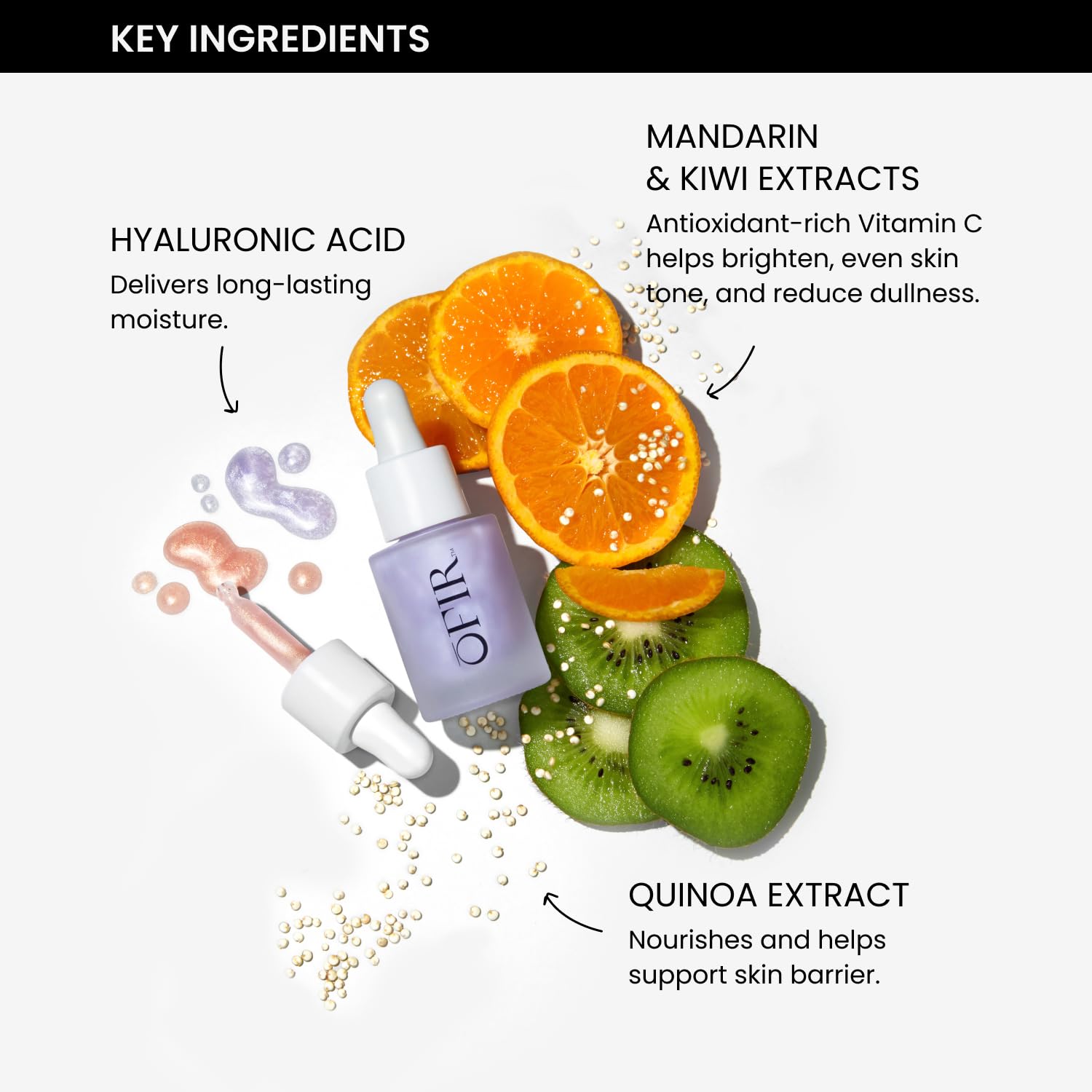 OFIR Bloom Serum Illuminating Gel | Under Eye Brightener Dark Circles Treatment | Lifting Formula With Hyaluronic Acid | Vegan Cruelty Paraben Free Skincare | Hydrating Moisturizer | Peony 1 Fl Oz