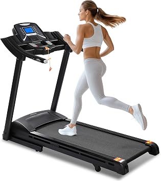 Treadmills for Home, Treadmill with 0-15% Auto, 4.0HP Folding Electric Treadmil, 20" Wide Running Machine with Bluetooth Speaker & Pulse Monitor, 350 LBS Weight Capacity