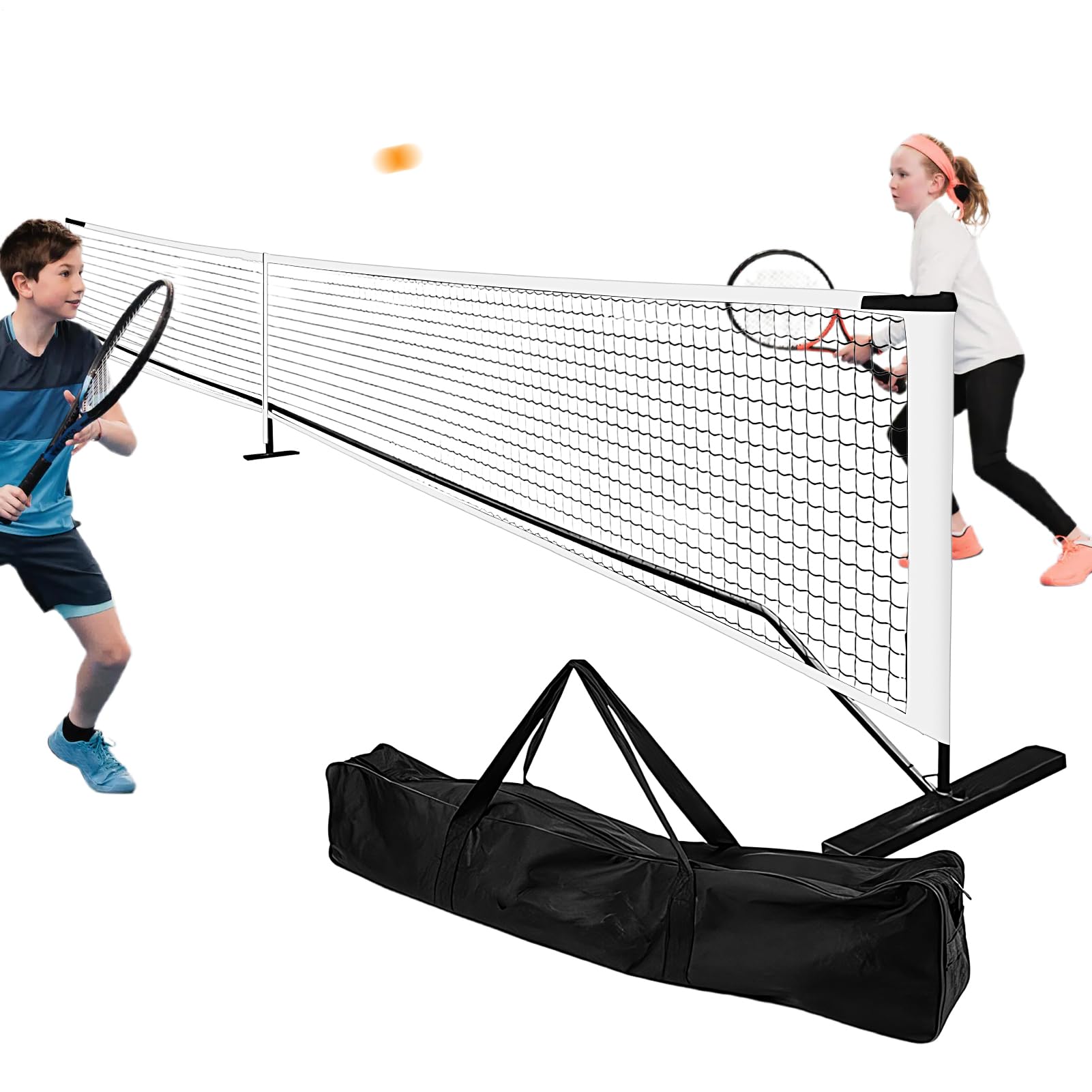Set da badminton Net | Pallavolo Net Outdoor | Rete ideale per sport ricreativi per tennis | Rete per esercizi da tennis rimovibile da 9,5 kg vialetto con borsa per il trasporto 22 piedi per/badminton