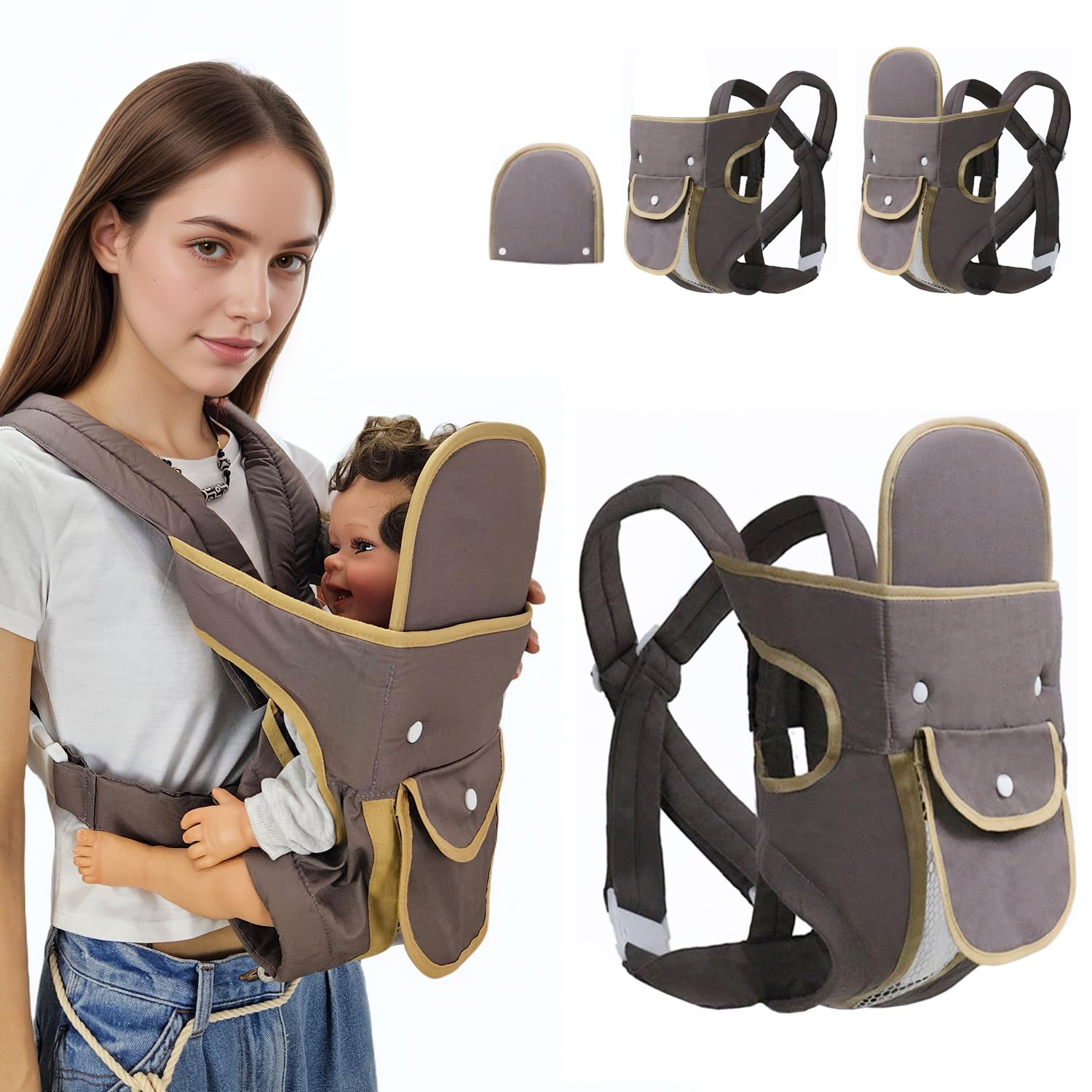 4-in-1 Baby Carrier Newborn to Toddler, Infant Carrier Ergonomic Adjustable Holder Portable Convertible Front and Back Backpack Carry for Infants