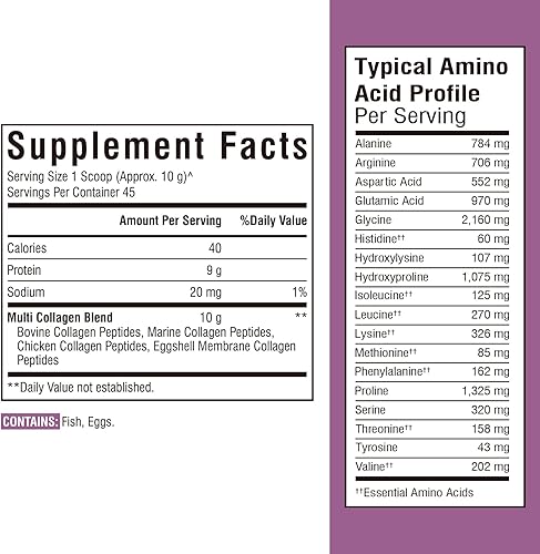 Miniatura 5 de Los péptidos multi del colágeno pulverizan 16oz y polvo bovino 8oz de los péptidos del colágeno