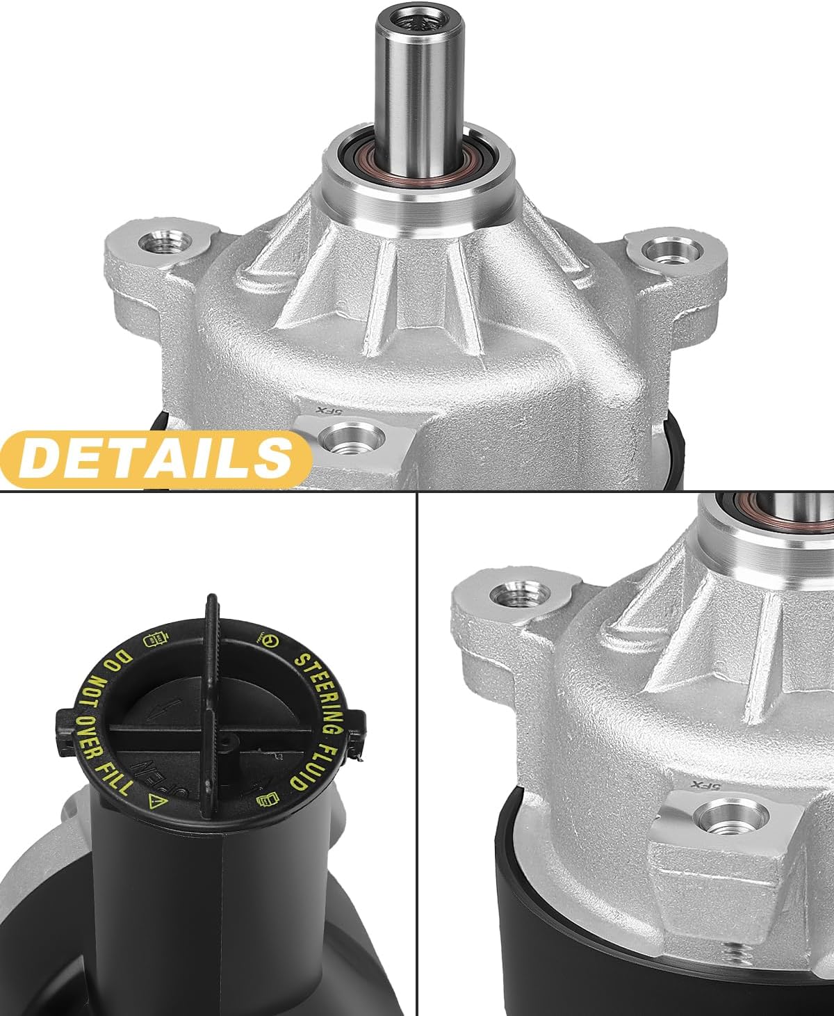 AATEE Power Steering Pump with Reservoir for:-Ford F250 F350 1990-1997, F250 F350 Super Duty 1999-2003, Excursion 2000-2003 Replace# 20-7238 207238 F0TZ-3A674-B F1TZ-3A674-DBRM F2TZ-3A674-A 207238F